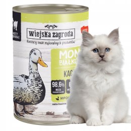 Wiejska Zagroda monobiałkowa kot mix SMAKÓW 12x400g KACZKA PRZEPIÓRKA