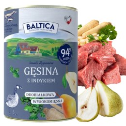 BALTICA Smaki Regionów Gęsina z indykiem 400g mokra karma bezzbożowa