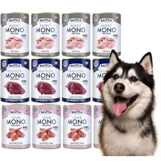 Baltica Nutraceutic 12x400 MONOBIAŁKOWA lamb rabbit ZESTAW