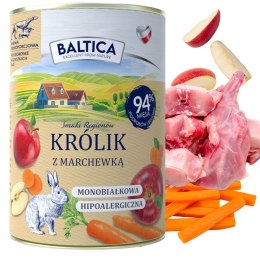 Baltica Smaki Regionów Królik z Marchewką 400G monobiałkowa dla alergika
