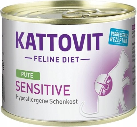 KATTOVIT KOT SENSITIVE INDYK 185G Karma mokra dla kota delikatny układ