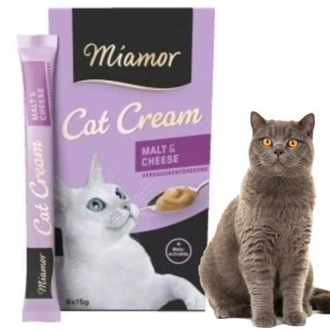 MIAMOR Cat Confect Malt Cream Kase Pasta z serem dla kota 6x15g