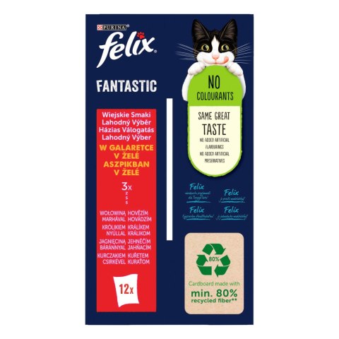 Purina Felix Wiejskie Smaki ( 12 x 85g ) Wołowina Królik Jagnięcina Karma D