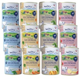 ZESTAW Baltica szczeniak 12X400g MIX SMAKÓW PUPPY królik jagnięcina kozina
