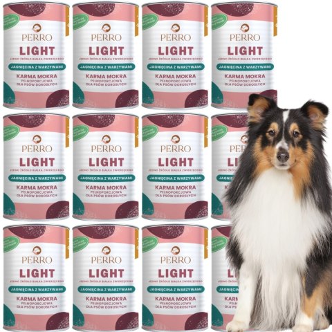 12X400 ZESTAW PERRO LIGHT Jagnięcina z warzywami PERRO
