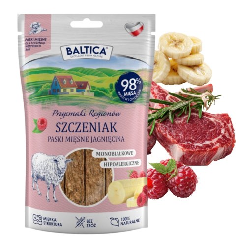 BALTICA PRZYSMAKI REGIONÓW Mięsne paski Szczeniak Jagnięcina 90g