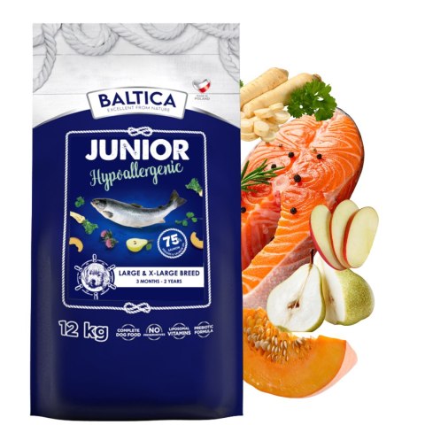Baltica Excellent Junior Hypoallergenic LARGE 12kg Karma dla juniora z łososiem