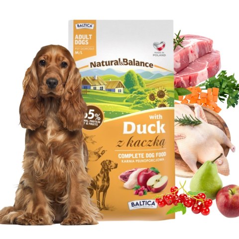 Baltica Kaczka M/L 3kg karma dla psa sucha Natural Balance
