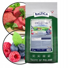 Baltica Smaki Regionów Cielęcina z jagnięciną dużych ras 12 kg ADULT DLA PSÓW DOROSŁYCH