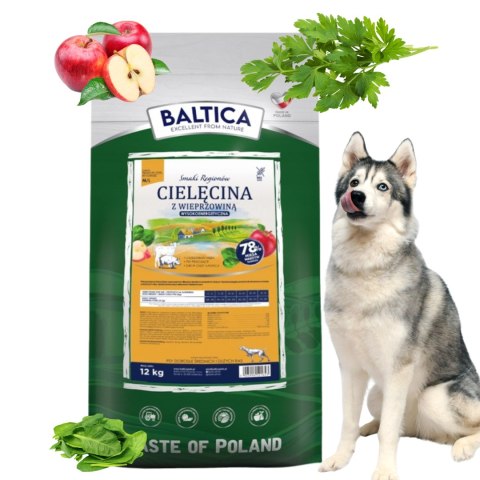 Baltica Smaki Regionów Cielęcina z wieprzowiną M/L 12kg