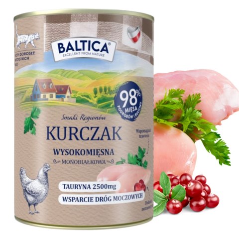 Baltica karma dla kota 12x400g zestaw 4 smaki mokra bez zbóż
