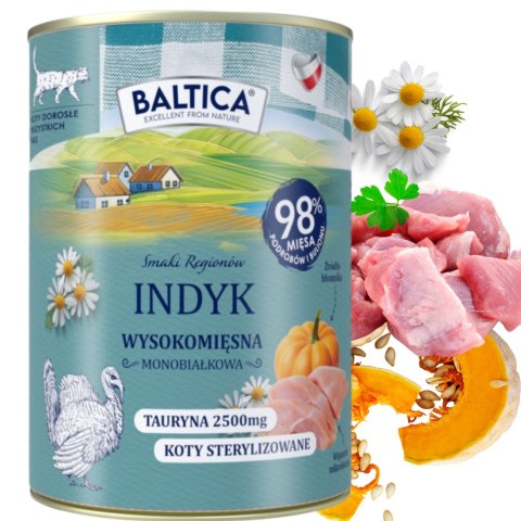 Baltica karma dla kota 12x400g zestaw 4 smaki mokra bez zbóż