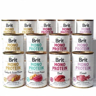 Brit Mono Protein MIX 12x400g Karma Mokra Monobiałkowa dla Psa Alergia