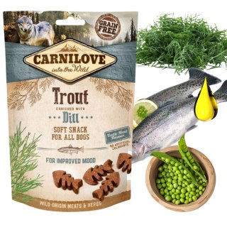 Carnilove pstrąg z koperkiem 200g dla psa snack