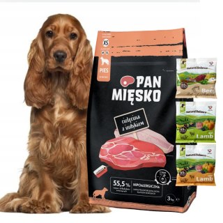 Karma Pan Mięsko cielęcina z indykiem 9kg XL + GRATIS