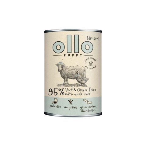 Ollo Umami Puppy Wołowina i Żwacze 400g puszka dla szczeniaka