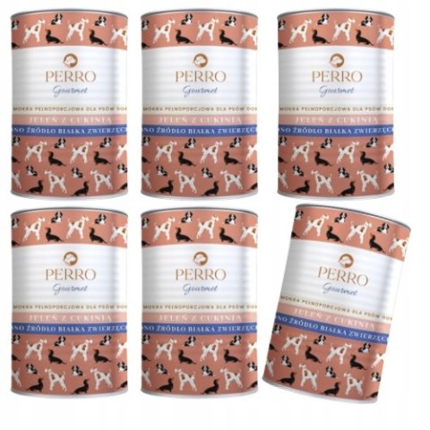 PERRO Gourmet Jeleń z cukinią 6x400g monobiałkowy zestaw