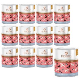 PERRO JAGNIĘCINA Z DYNIĄ ZESTAW 12x800 Monoproteinowe puszki dla psa