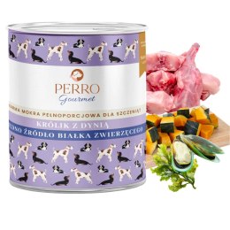 PERRO JUNIOR Gourmet Królik z dynią - monobiałkowa formuła dla szczeniąt wszystkich ras 800g