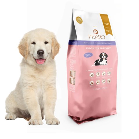 PERRO JUNIOR Indyk z królikiem dla szczeniąt 9 kg