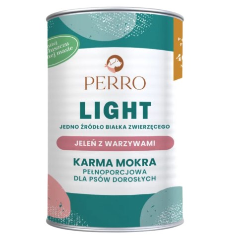 PERRO LIGHT ZESTAW WSZYTKICH SMAKÓW 10X400 JAGNIĘCINA JELEŃ KOZA INDYK