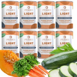 PERRO Light Kaczka z warzywami monobiałkowa formuła 8X400g