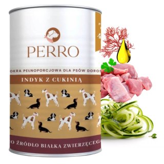 PERRO Mokra Karma dla Psów Dorosłych Indyk z Cukinią 400g