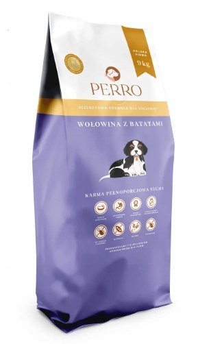 PERRO Wołowina z Batatami Junior 9kg dla SZCZENIAT