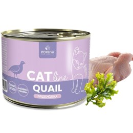 POKUSA CatLine karma mokra KOCIAK Quail Przepiórka 200G KITTEN
