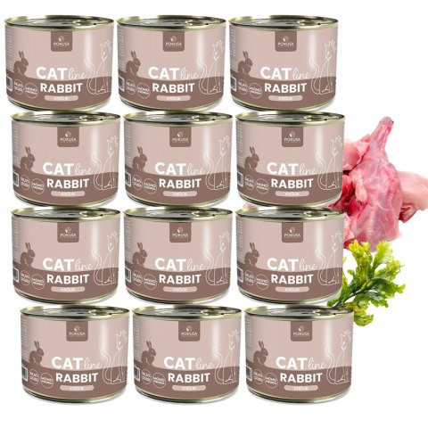 POKUSA CatLine karma mokra Rabbit / Królik 12x200g