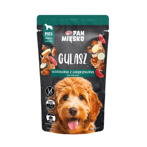 Pan Mięsko 12X150G SASZETKI dla psa Kawałki gulasz małe rasy