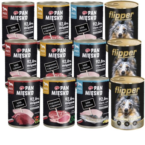 Pan Mięsko 12x400 Mix Smaków FLIPPER