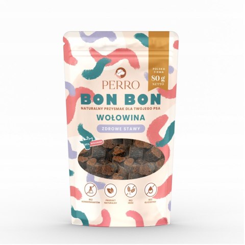 Perro BON BON Wołowina przysmaki dla psa 80g - zdrowe stawy
