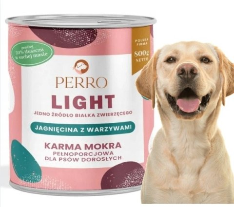 Perro LIGHT JAGNIĘCINA WARZYWA karma mokra dla psa 800g