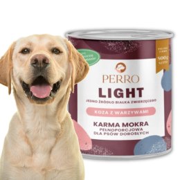 Perro LIGHT KOZA WARZYWA karma mokra dla psa 800 G