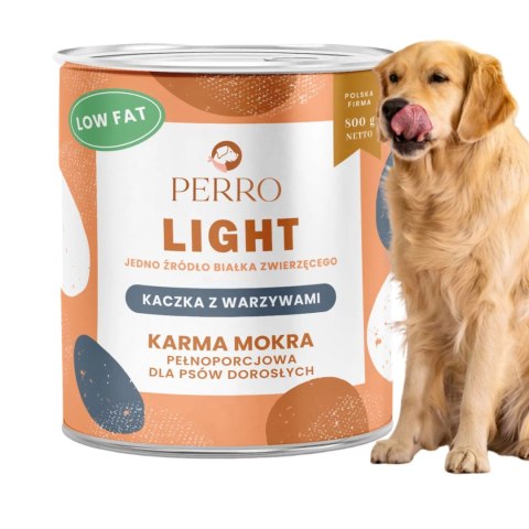 Perro Light Kaczka z warzywami - monobiałkowa formuła dla psów dorosłych 800g