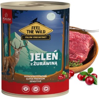 Pokusa Feel The Wild JELEŃ z żurawiną karma 800g SUPER SKŁAD