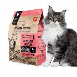 WIEJSKA ZAGRODA Jagnięcina z krylem sucha karma 400g dla kota
