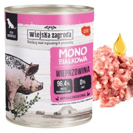WIEJSKA ZAGRODA Monobiałkowa WIEPRZOWINA dla psa 800g
