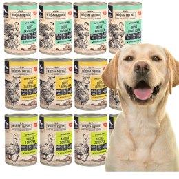 Wiejska Zagroda MIX SMAKÓW Indyk z królikiem z jagnięciną 12x400g Wywkintna Hipoalericzna