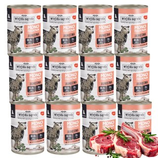 Wiejska Zagroda MONOBIAŁKOWA DLA SZCZENIĄT JAGNIĘCINA 12x400G