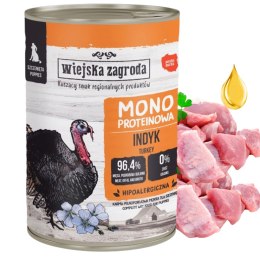 Wiejska Zagroda SZCZENIAK MONOBIAŁKOWA KARMA INDYK 400G