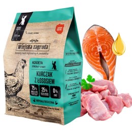 Wiejska Zagroda Sucha Karma dla kociaka Kurczak z Łososiem 400 g