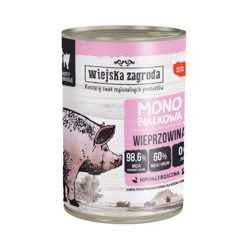 Wiejska Zagroda dla kota MONOBIAŁKOWA 12x400 TACKA GRATIS