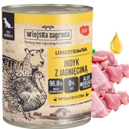 Wiejska Zagroda indyk z jagnięciną puszka w zestawie 800g
