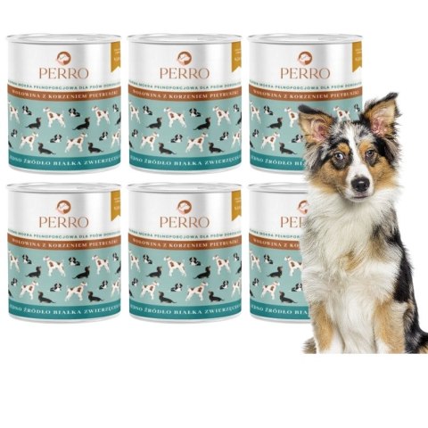 ZESTAW 6X850G PERRO Gourmet Wołowina z Korzeniem Pietruszki MONO