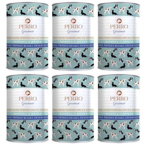 ZESTAW PERRO Gourmet Konina z dynią 6X400g dla szczeniąt
