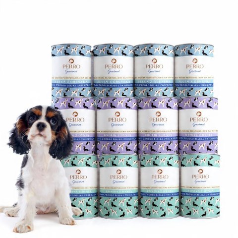 ZESTAW PERRO JUNIOR 12X400 KRÓLIK JELEŃ KONINA dla szczeniąt