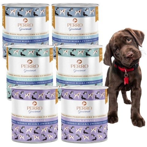 ZESTAW PERRO JUNIOR 6X400 KRÓLIK JELEŃ KONINA dla szczeniąt