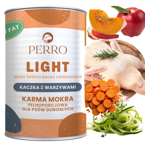 ZESTAW PERRO LIGHT Kaczka z warzywami - monobiałkowa 12X400G